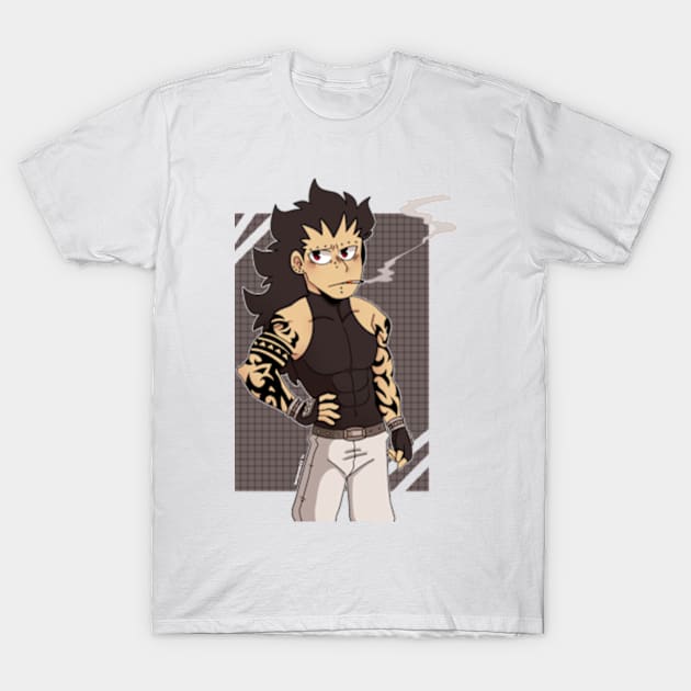 Tattooed Gajeel T-Shirt by Dragnoodles